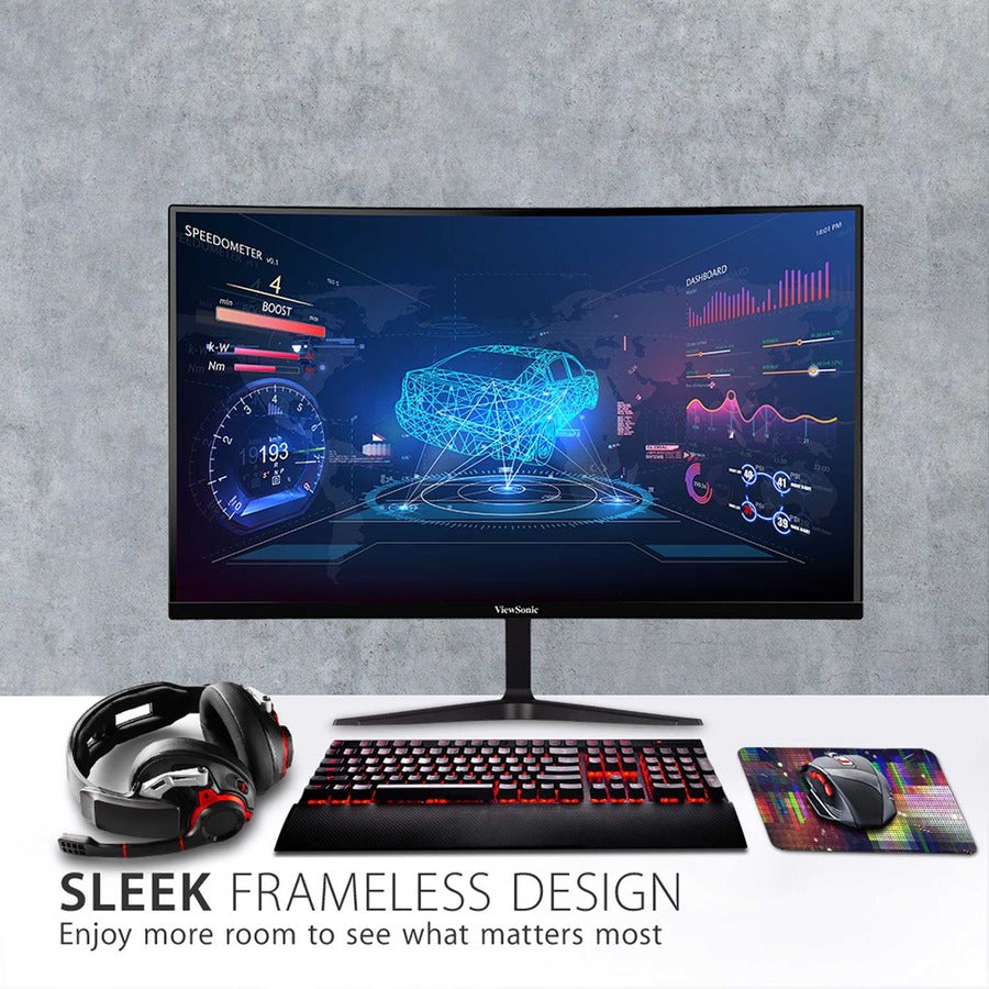 Alternate-Image2 Image for ViewSonic OMNI VX2718-2KPC-MHD 27 Inch Curved 1440p 1ms 165Hz Gaming Monitor with Adaptive Sync, Eye Care, HDMI and Display Port