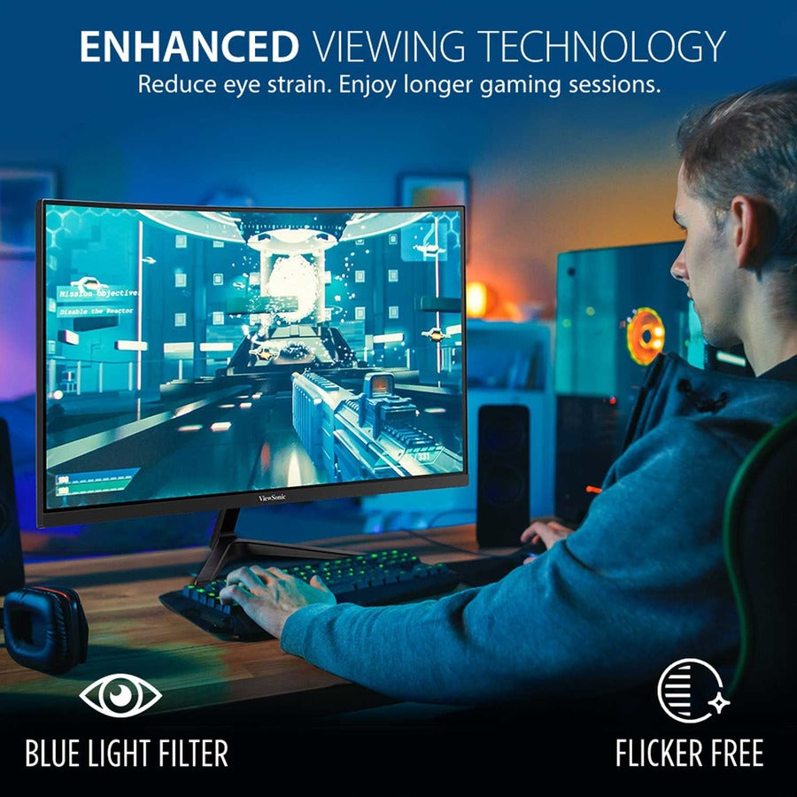Alternate-Image3 Image for ViewSonic OMNI VX2718-2KPC-MHD 27 Inch Curved 1440p 1ms 165Hz Gaming Monitor with Adaptive Sync, Eye Care, HDMI and Display Port