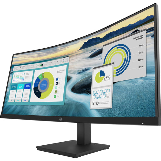 Main Image for HP P34HC G4 34" Class WQHD Curved Screen LCD Monitor - 21:9 - Black