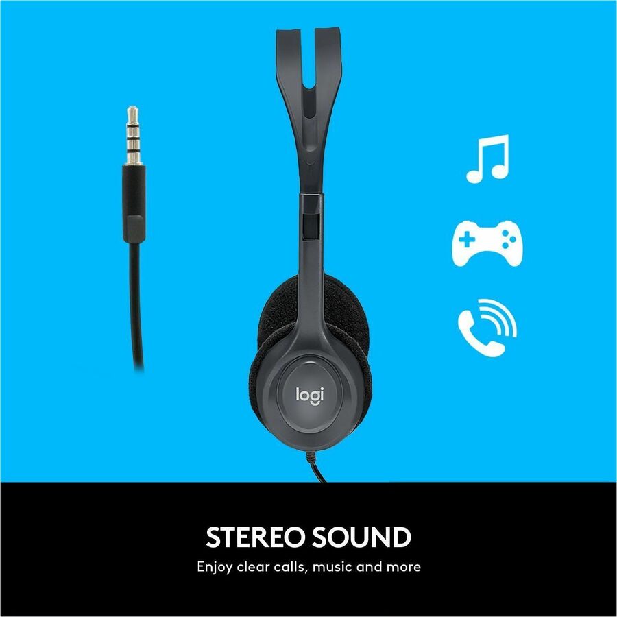 Alternate-Image1 Image for Logitech H111 Stereo Headset with 3.5 mm Audio Jack for EDU