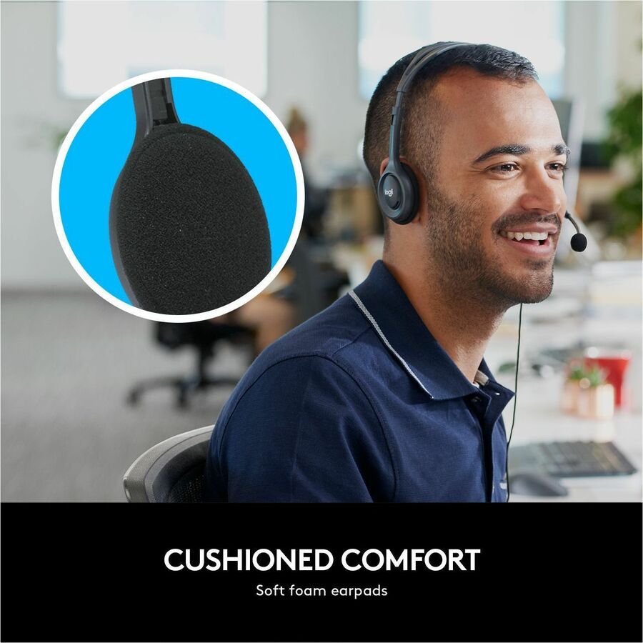 Alternate-Image2 Image for Logitech H111 Stereo Headset with 3.5 mm Audio Jack for EDU