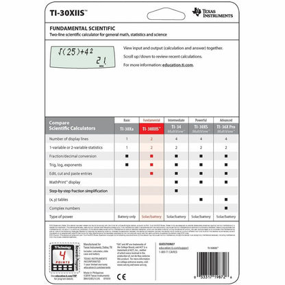 Alternate-Image4 Image for Texas Instruments TI-30XIIS Scientific Calculator