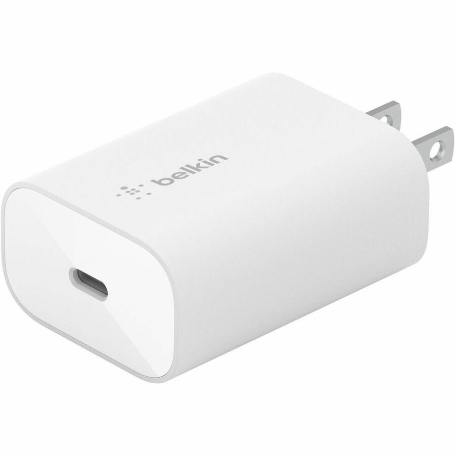 Alternate-Image1 Image for Belkin 25W Portable USB-C Wall Charger - 1xUSB-C - Fast Charging - Power Adapter - White