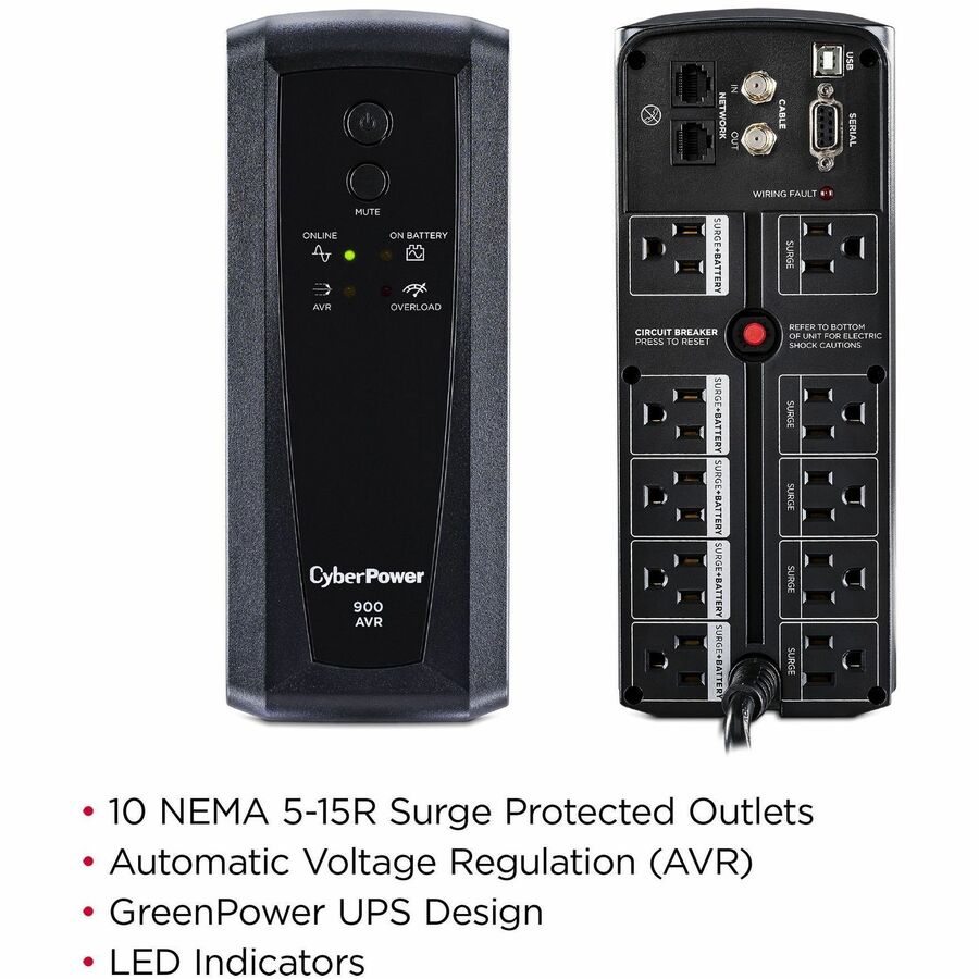 Alternate-Image2 Image for CyberPower CP900AVR AVR UPS Systems