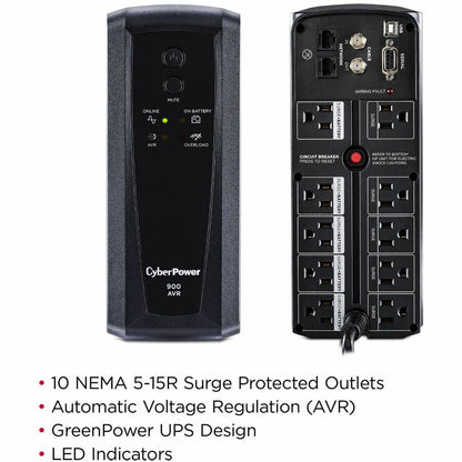 Alternate-Image2 Image for CyberPower CP900AVR AVR UPS Systems