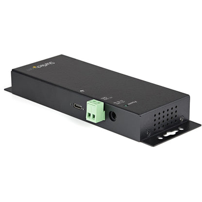 Alternate-Image1 Image for StarTech 4 Port USB C Hub 10Gbps, Metal Industrial USB 3.2 Gen 2 Type-C Hub, 3A/1C, USB-C or USB-A Host, Mountable, ESD/Surge, TAA