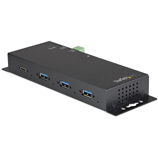 Main Image for StarTech 4 Port USB C Hub 10Gbps, Metal Industrial USB 3.2 Gen 2 Type-C Hub, 3A/1C, USB-C or USB-A Host, Mountable, ESD/Surge, TAA