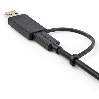 Alternate-Image4 Image for StarTech.com 3ft/1m USB-C Cable with USB-A Adapter Dongle, USB-C to C (10Gbps/PD), USB-A to C (5Gbps), 2-in-1 USB C Cable for Hybrid Dock