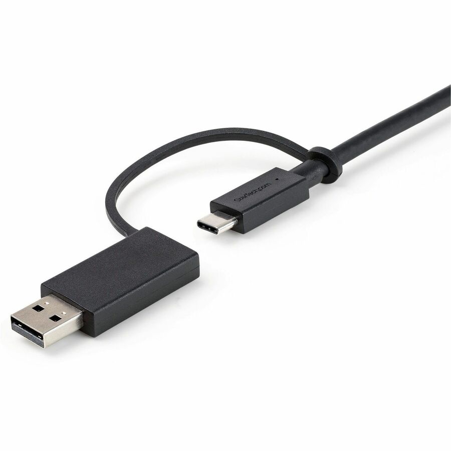 Alternate-Image2 Image for StarTech.com 3ft/1m USB-C Cable with USB-A Adapter Dongle, USB-C to C (10Gbps/PD), USB-A to C (5Gbps), 2-in-1 USB C Cable for Hybrid Dock