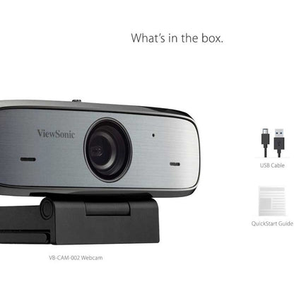 Alternate-Image10 Image for ViewSonic VB-CAM-002 Video Conferencing Camera - 30 fps - Black, Silver - Micro USB