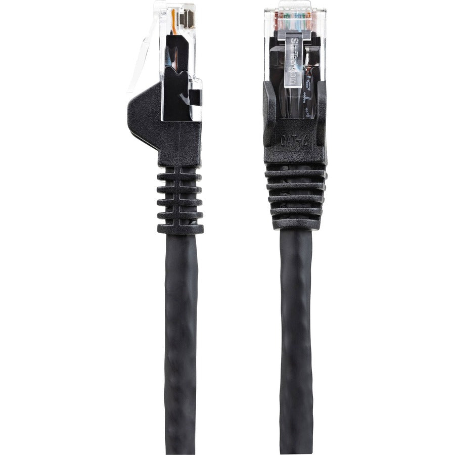 Alternate-Image2 Image for StarTech.com 6in (15cm) CAT6 Ethernet Cable, LSZH (Low Smoke Zero Halogen) 10 GbE Snagless 100W PoE UTP RJ45 Black Network Patch Cord, ETL
