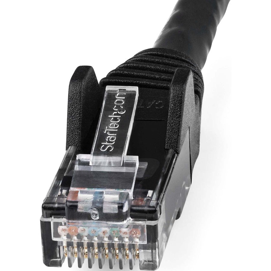 Alternate-Image1 Image for StarTech.com 6in (15cm) CAT6 Ethernet Cable, LSZH (Low Smoke Zero Halogen) 10 GbE Snagless 100W PoE UTP RJ45 Black Network Patch Cord, ETL