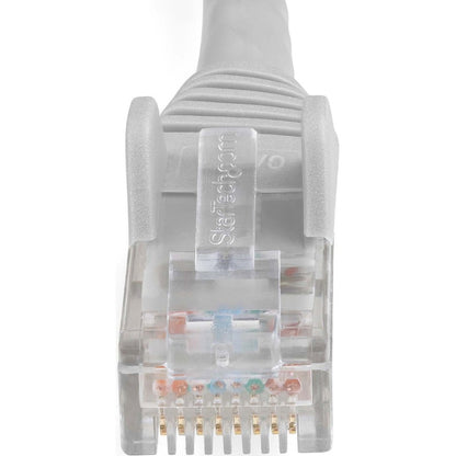 Alternate-Image1 Image for StarTech.com 6in (15cm) CAT6 Ethernet Cable, LSZH (Low Smoke Zero Halogen) 10 GbE Snagless 100W PoE UTP RJ45 Gray Network Patch Cord, ETL