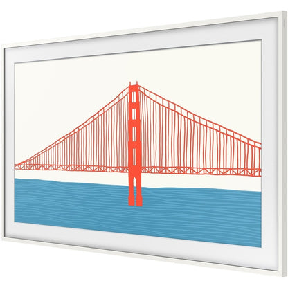 Left Image for Samsung (2021) 55" The Frame Customizable Bezel - Modern White
