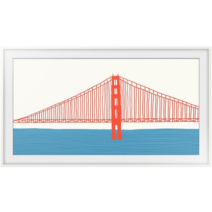 Front Image for Samsung (2021) 55" The Frame Customizable Bezel - Modern White