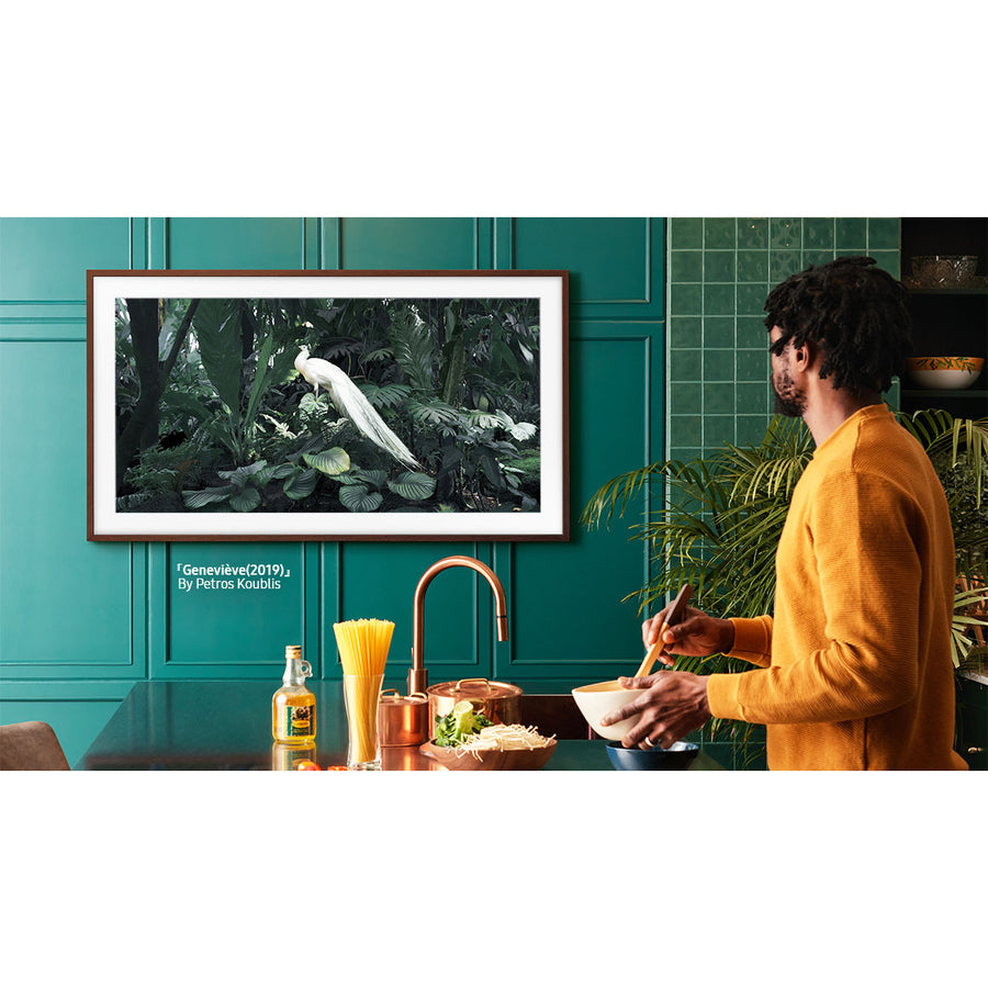 Life-Style Image for Samsung (2021) 65" The Frame Customizable Bezel - Modern Brown