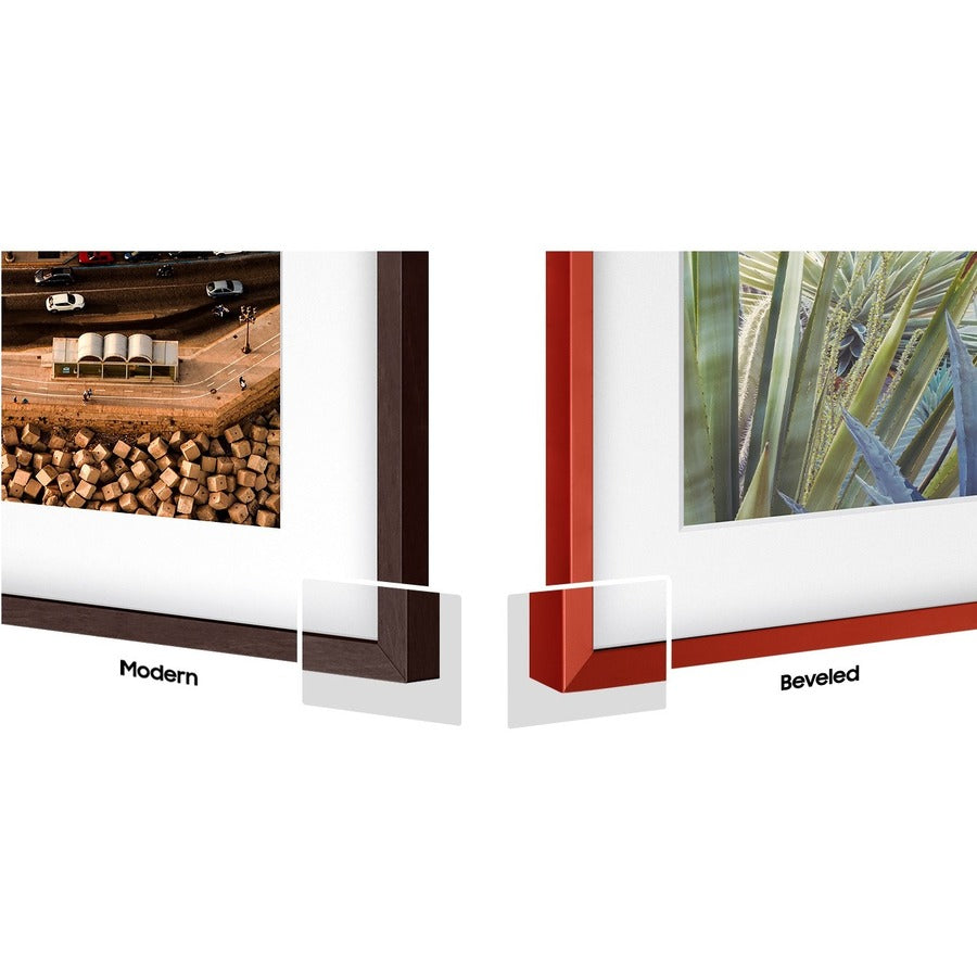 Alternate-Image6 Image for Samsung (2021) 65" The Frame Customizable Bezel - Modern Brown