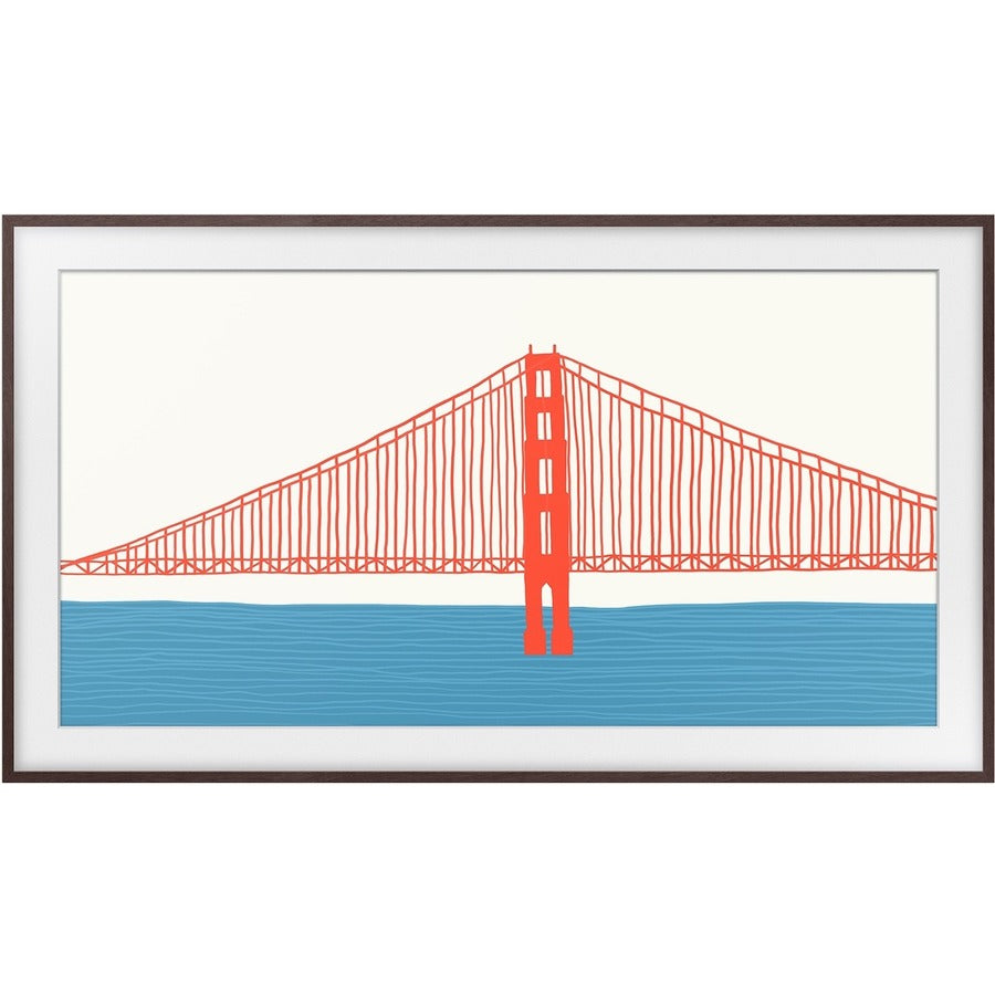 Front Image for Samsung (2021) 65" The Frame Customizable Bezel - Modern Brown