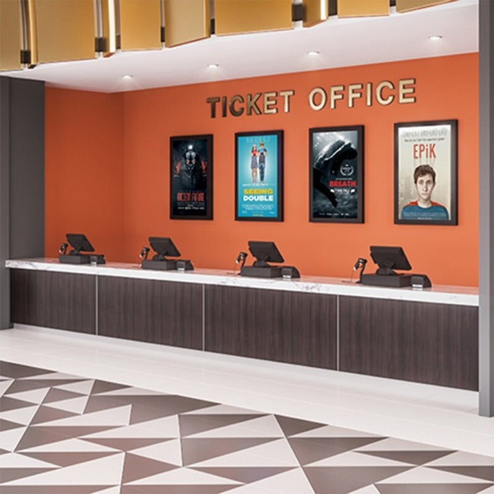 Alternate-Image3 Image for Chief Impact 65 Inch On-Wall Kiosk with Protective Glass - Portrait Orientation - Black