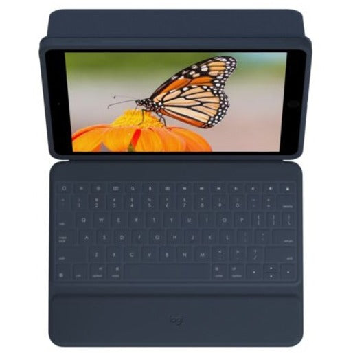 Alternate-Image1 Image for Logitech Rugged Combo 3 iPad&reg; Keyboard Case with Smart Connector for iPad (7th, 8th, and 9th generation) - Classic Blue