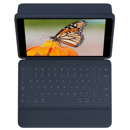 Alternate-Image1 Image for Logitech Rugged Combo 3 iPad&reg; Keyboard Case with Smart Connector for iPad (7th, 8th, and 9th generation) - Classic Blue