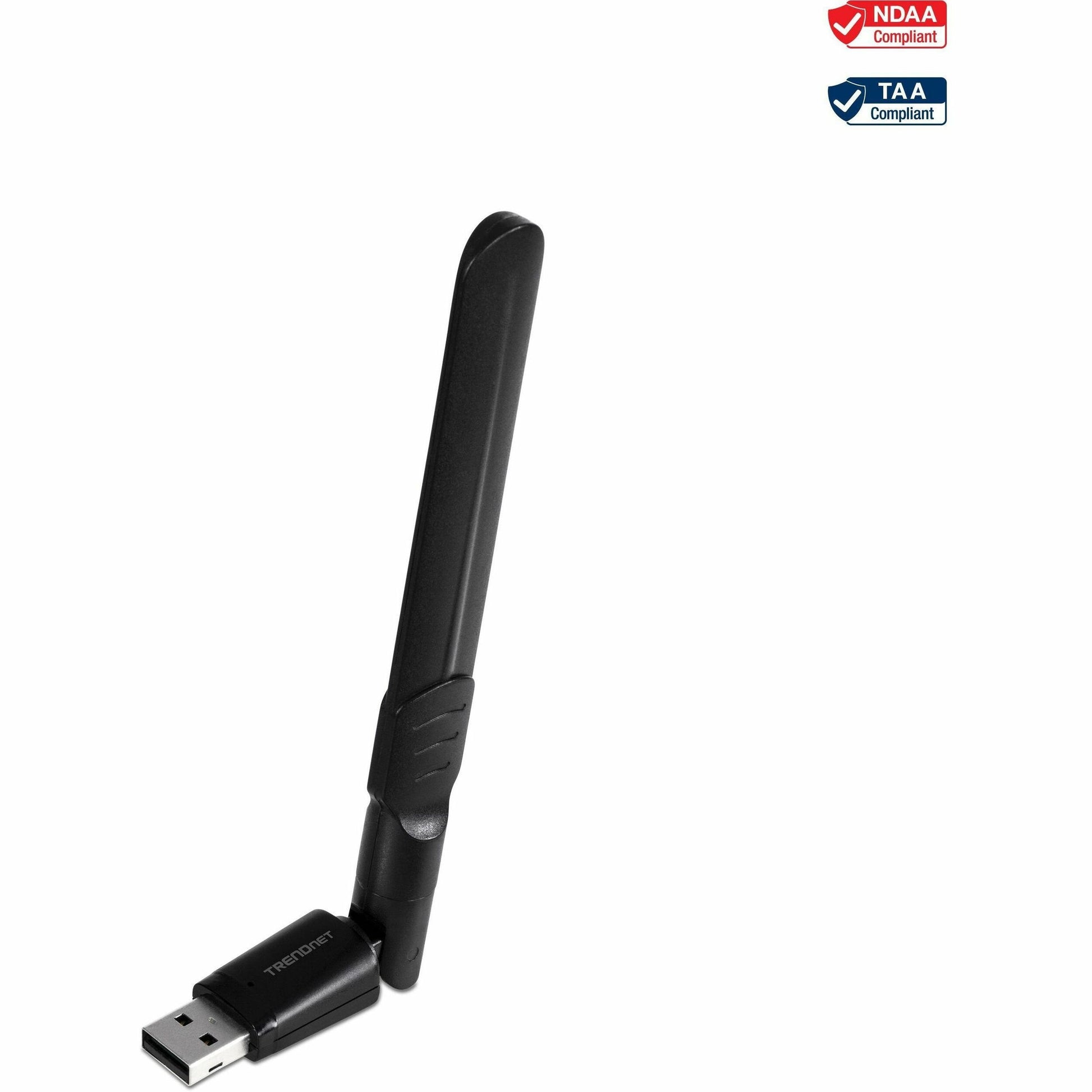 Main Image for TRENDnet AC1200 High Gain Dual Band Wave 2 MU-MIMO Wireless USB USB 3.1 Gen 1 Adapter, for Windows and Mac, Black, TEW-805UBH
