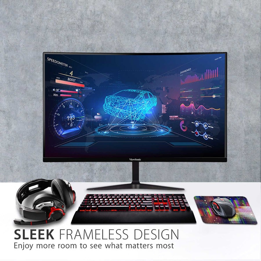 Alternate-Image3 Image for ViewSonic OMNI VX2718-PC-MHD 27 Inch Curved 1080p 1ms 165Hz Gaming Monitor with Adaptive Sync, Eye Care, HDMI and Display Port