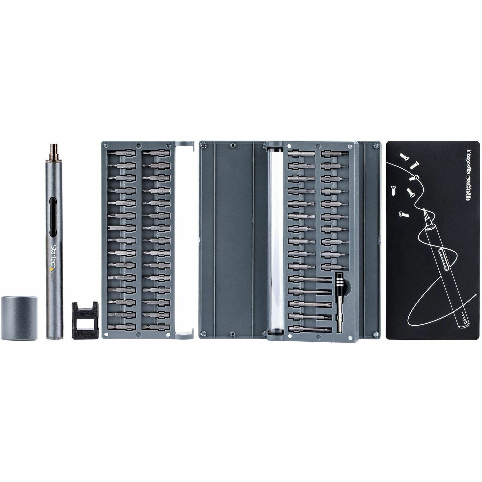 Main Image for StarTech.com 55-Bit Electric Precision Screwdriver Set, Cordless/Battery Powered, Magnetic Bit Driver Kit for Laptop/Computer/Phone Repair