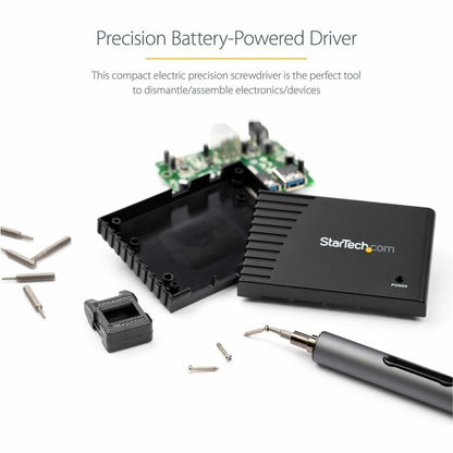 Alternate-Image3 Image for StarTech.com 55-Bit Electric Precision Screwdriver Set, Cordless/Battery Powered, Magnetic Bit Driver Kit for Laptop/Computer/Phone Repair