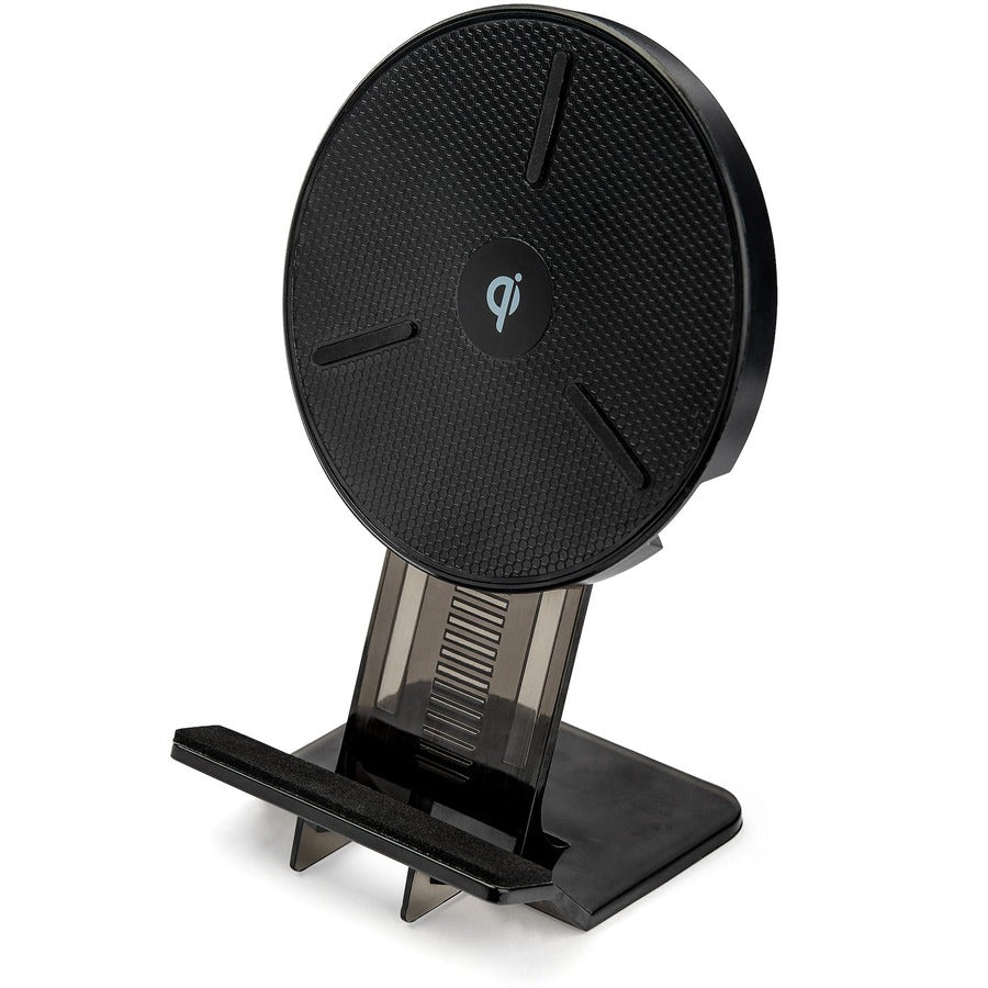 Alternate-Image4 Image for StarTech.com 15W Qi Wireless Charging Stand, Universal Qi Certified Wireless Charger Stand or Pad, For iPhone/Samsung Galaxy/Google Pixel