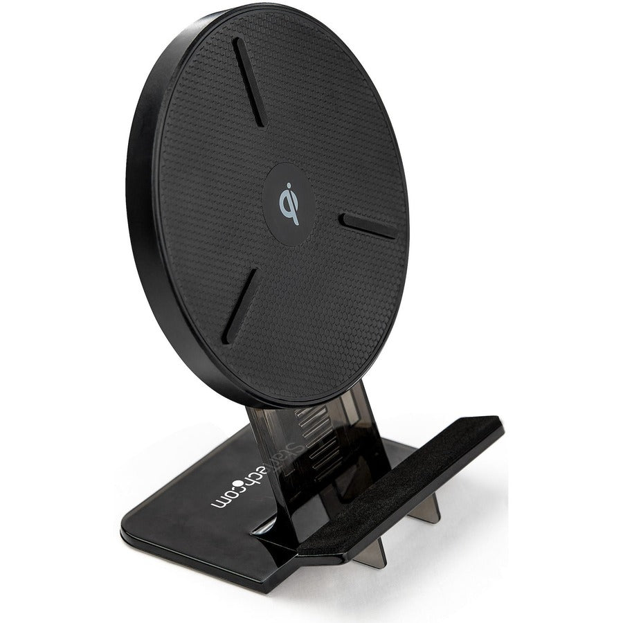 Right Image for StarTech.com 15W Qi Wireless Charging Stand, Universal Qi Certified Wireless Charger Stand or Pad, For iPhone/Samsung Galaxy/Google Pixel