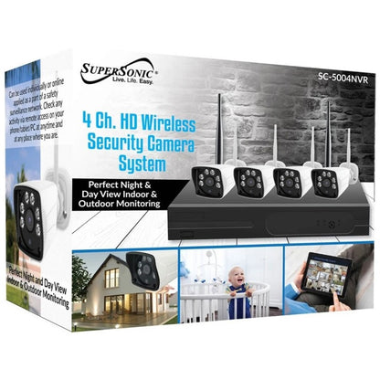 Alternate-Image1 Image for Supersonic Wireless Security Camera System with 4x FHD Indoor/Outdoor Cameras