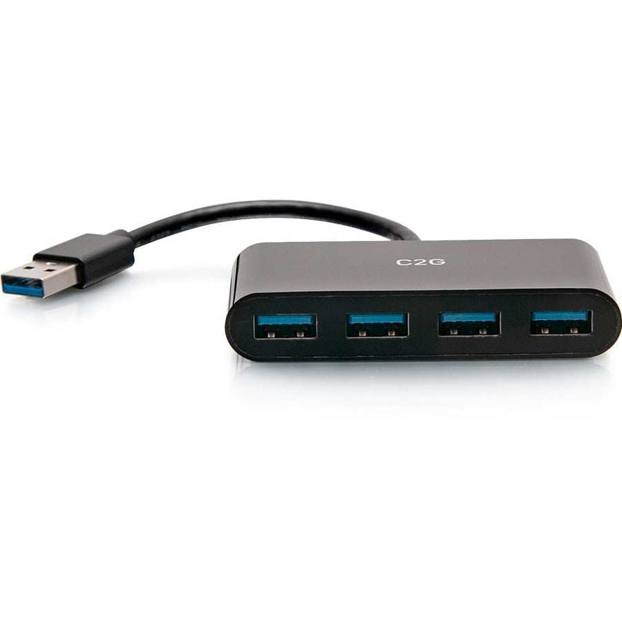 Alternate-Image1 Image for C2G 4-Port USB Hub - USB 3.0 Hub - SuperSpeed USB - 5Gbps