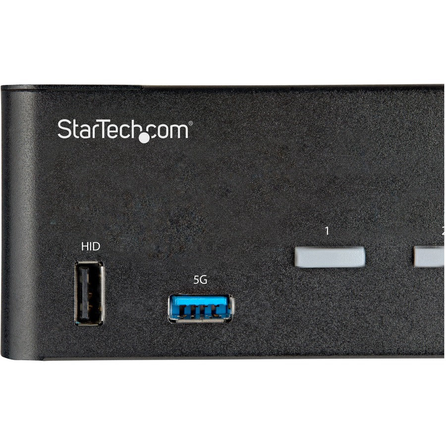 Alternate-Image1 Image for StarTech.com 2 Port Dual Monitor HDMI KVM Switch, 4K 60Hz HDMI 2.0 UHD HDR, 2 Port USB 3.0 Hub, 4x USB HID, Audio, Hotkey Switching, TAA