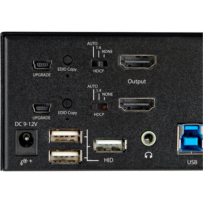 Alternate-Image3 Image for StarTech.com 2 Port Dual Monitor HDMI KVM Switch, 4K 60Hz HDMI 2.0 UHD HDR, 2 Port USB 3.0 Hub, 4x USB HID, Audio, Hotkey Switching, TAA