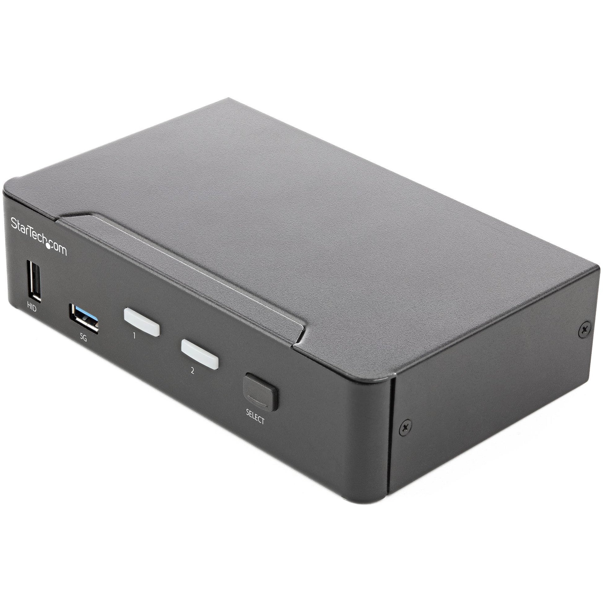 Main Image for StarTech.com 2 Port HDMI KVM Switch 4K 60Hz UHD HDR, HDMI 2.0 Single Monitor, 2 Port USB 3.0 Hub, 4x USB HID, Audio, Hotkey Switching, TAA