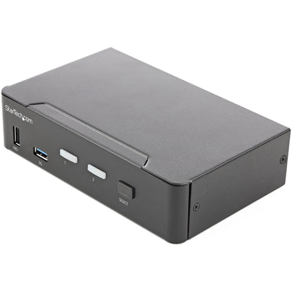 Main Image for StarTech.com 2 Port HDMI KVM Switch 4K 60Hz UHD HDR, HDMI 2.0 Single Monitor, 2 Port USB 3.0 Hub, 4x USB HID, Audio, Hotkey Switching, TAA