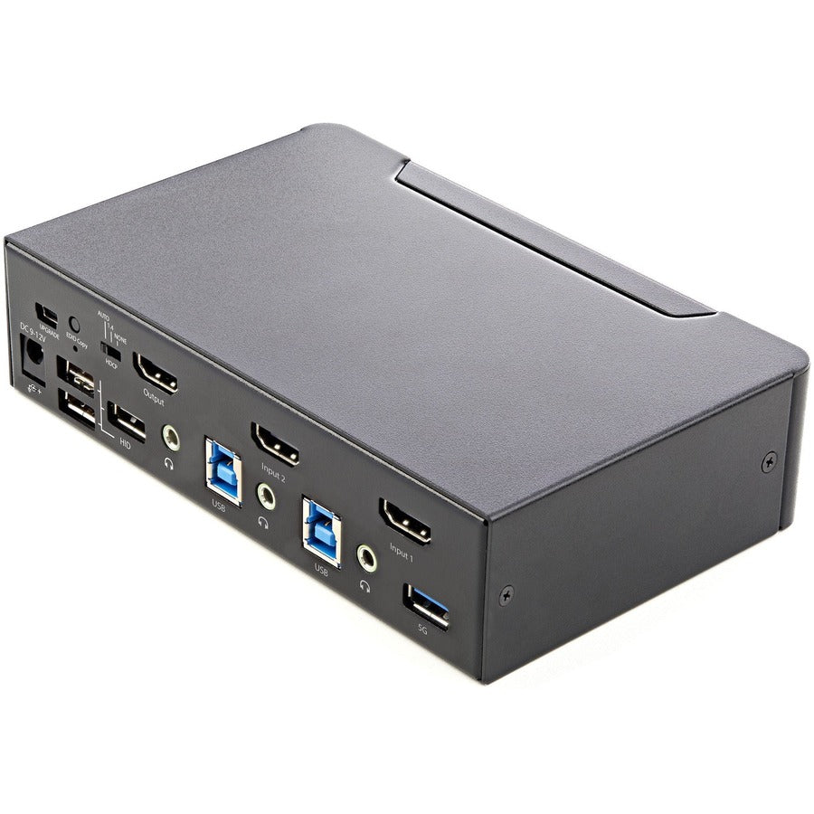 Right Image for StarTech.com 2 Port HDMI KVM Switch 4K 60Hz UHD HDR, HDMI 2.0 Single Monitor, 2 Port USB 3.0 Hub, 4x USB HID, Audio, Hotkey Switching, TAA