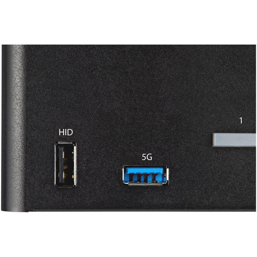 Alternate-Image4 Image for StarTech.com 2 Port Quad Monitor DisplayPort KVM Switch 4K 60Hz UHD HDR, DP 1.2 KVM Switch, 2 Port USB 3.0 Hub, 4x USB HID, Audio, Hotkey