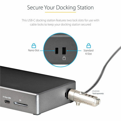Alternate-Image3 Image for StarTech.com USB C Dock, Triple 4K Monitor USB-C Docking Station with DP 1.4 & DSC, 2x DisplayPort & 1x HDMI, 100W PD, 6x USB (2x 10Gbps)
