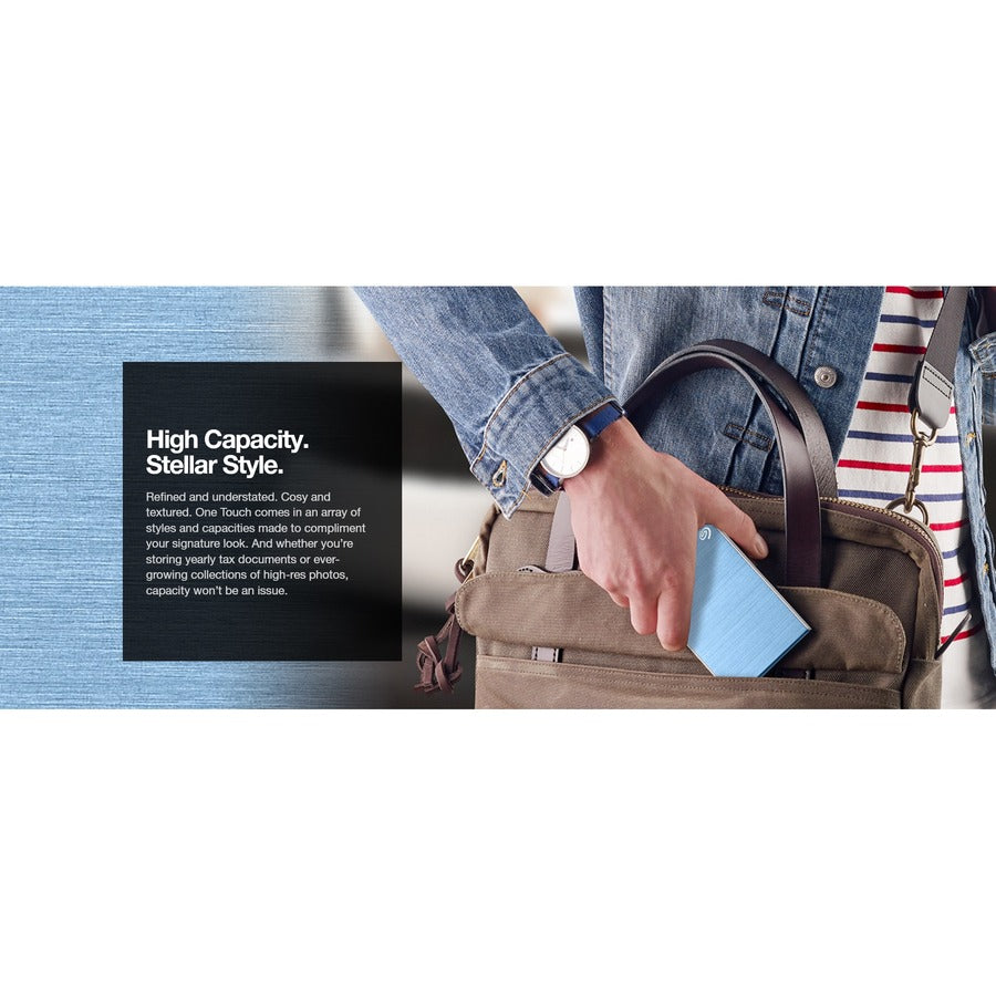 Alternate-Image8 Image for Seagate One Touch STKG1000402 1000 GB Solid State Drive - 2.5" External - SATA - Blue