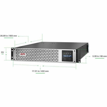 Alternate-Image1 Image for APC Smart-UPS, Line Interactive, 2200VA, Lithium-ion, Rackmount 2U, 120V, 2x NEMA 5-20R+6x NEMA 5-15R outlets, SmartConnect Port+SmartSlot, AVR, LCD