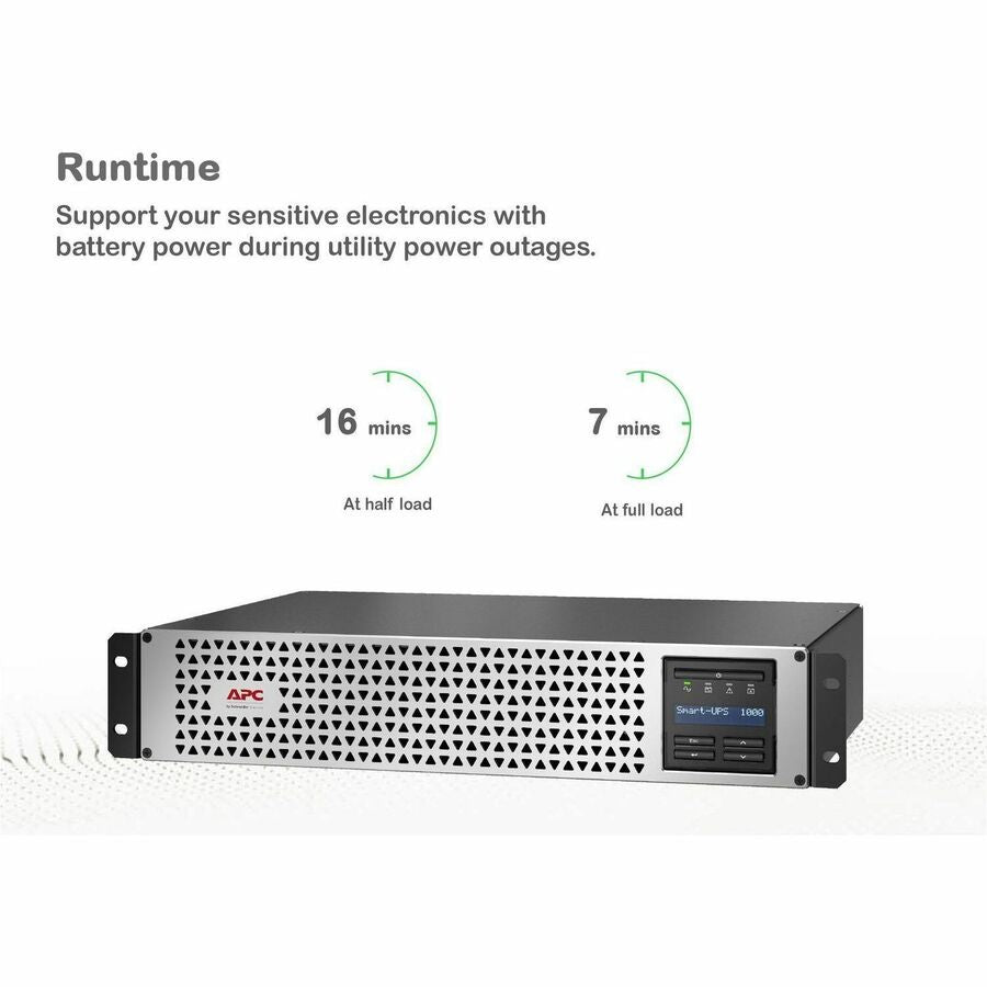 Alternate-Image4 Image for APC Smart-UPS, Line Interactive, 1000VA, Lithium-ion, Rackmount 2U, 120V, 6x NEMA 5-15R outlets, SmartConnect Port+Network Card, Short Depth, AVR