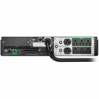 Rear Image for APC Smart-UPS, Line Interactive, 3kVA, Lithium-ion, Rackmount 2U, 120V, 2x NEMA 5-20R+6x NEMA 5-15R outlets, SmartConnect Port+SmartSlot, AVR, LCD