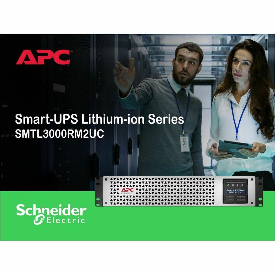 Alternate-Image4 Image for APC Smart-UPS, Line Interactive, 3kVA, Lithium-ion, Rackmount 2U, 120V, 2x NEMA 5-20R+6x NEMA 5-15R outlets, SmartConnect Port+SmartSlot, AVR, LCD
