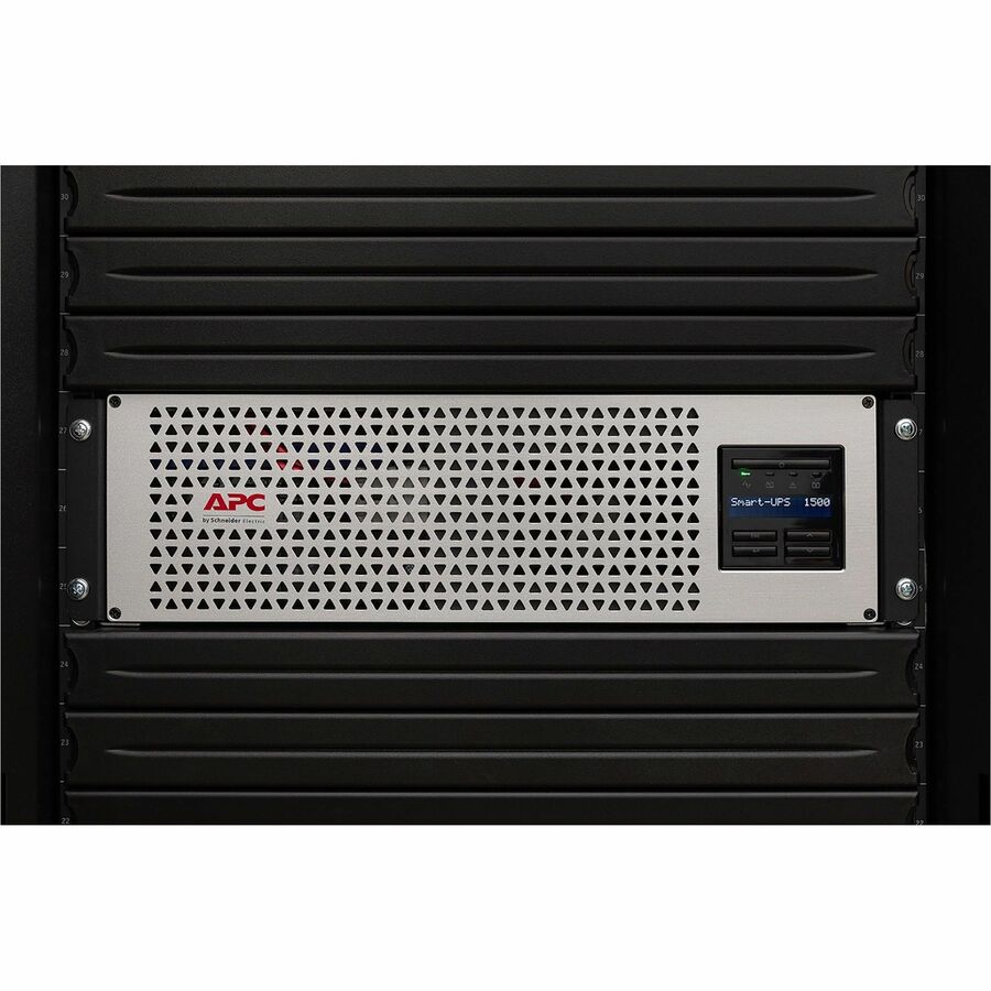 Alternate-Image1 Image for APC Smart-UPS, Line Interactive, 1500VA, Lithium-ion, Rackmount 3U, 120V, 6x NEMA 5-15R outlets, SmartConnect Port+Network Card, Short Depth, AVR, LCD