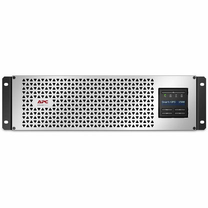 Front Image for APC Smart-UPS, Line Interactive, 1500VA, Lithium-ion, Rackmount 3U, 120V, 6x NEMA 5-15R outlets, SmartConnect Port+Network Card, Short Depth, AVR, LCD