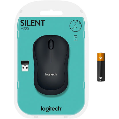 Alternate-Image7 Image for Logitech M220 SILENT Wireless Mouse, 2.4 GHz with USB Receiver, 1000 DPI Optical Tracking, 18-Month Battery, Ambidextrous, Compatible with PC, Mac, Laptop (Off-white)