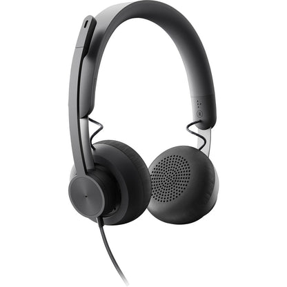 Right Image for Logitech Zone 750 Wired On-Ear Headset with advanced noise-canceling microphone, simple USB-C and included USB-A adapter, plug-and-play compatibility for all devices