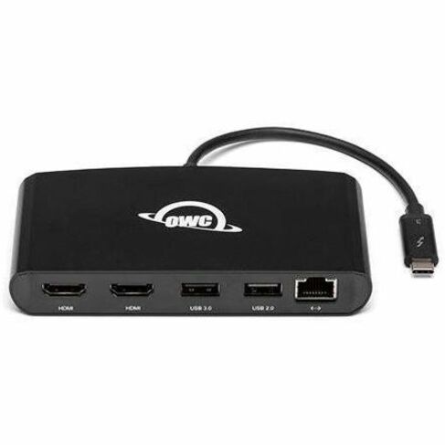 Alternate-Image1 Image for OWC 5-Port Thunderbolt mini Dock With Dual 4K HDMI, Dual USB + Gigabit Ethernet
